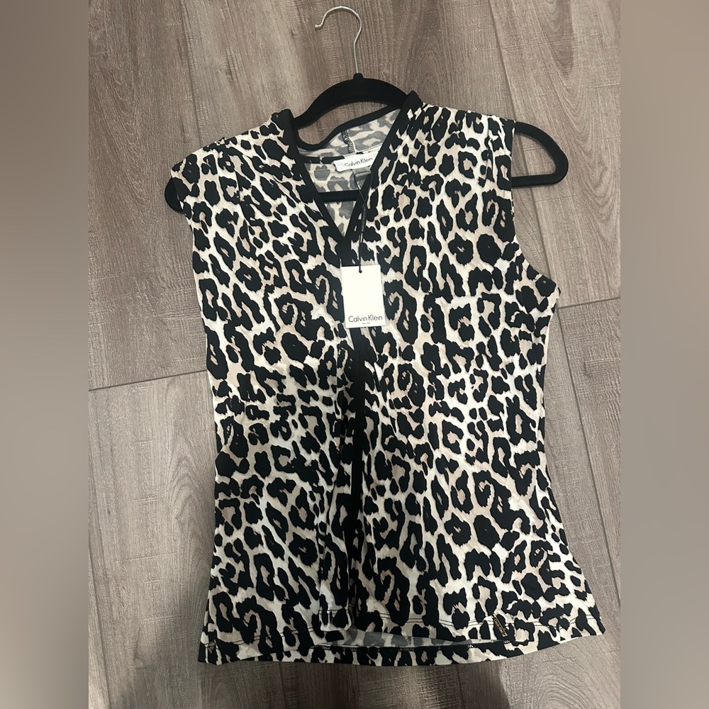 Calvin Klein Animal Print Sleeveless Top